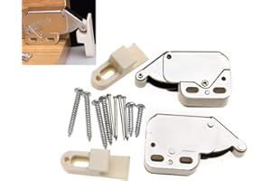 4 x Spring Loaded Mini Tip Catch Release Latch Caravan Boat Cupboard Door Cabinet Latch Lock Set Mini Tip Push Catch Latch Sp
