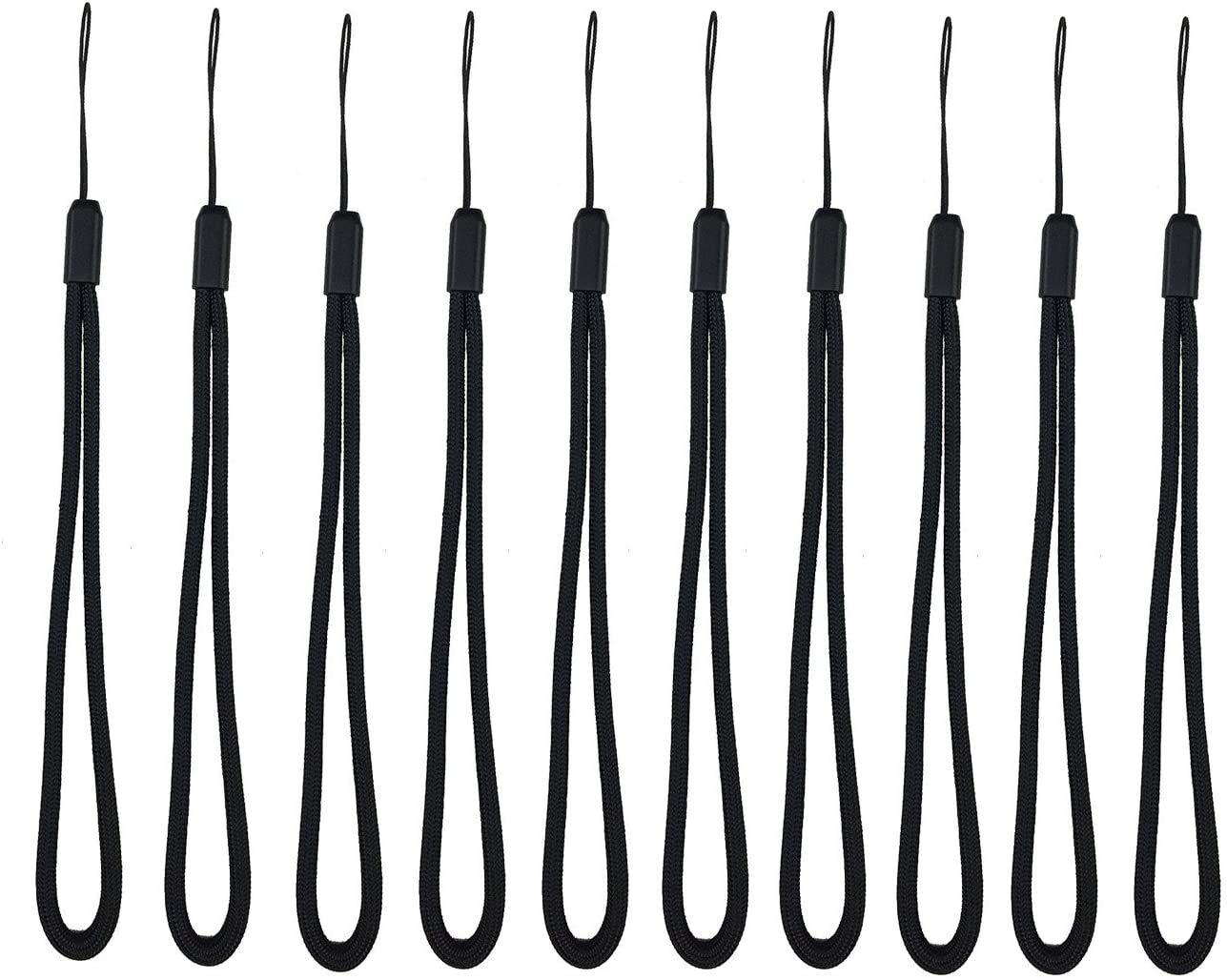 Meiyuexiang 10 Pack - Hand Wrist Strap Lanyard for Cell Phone, USB Flash Drive, Mp3, Mp4, Mini Camera (Black -2)