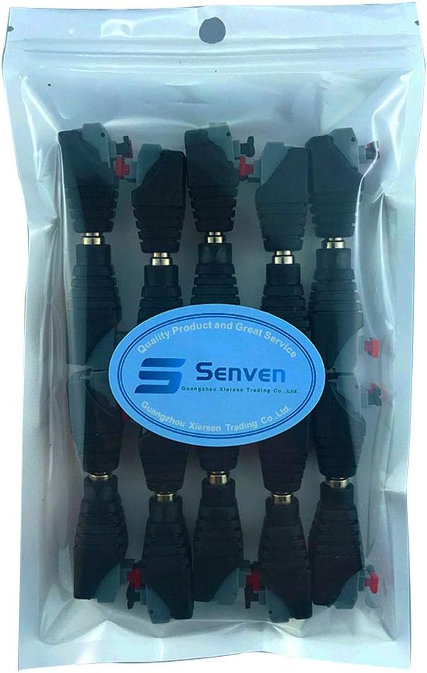 senvenelec 20Pcs Professional DC Connector Press Type Adapter DC Power Screwless Quick Wire Connector 5.5mm x 2.1mm for 12V/24V LED Strip - Image 5
