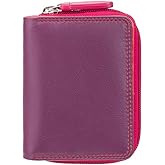 Visconti RB53 Multi Colored Small Bifold Soft Leather Ladies Wallet & Purse (Plum Multi)