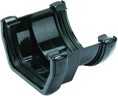 FloPlast 114mm Square to 112mm Round Gutter Adapter Black