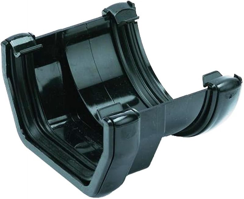 FloPlast 114mm Square to 112mm Round Gutter Adapter Black