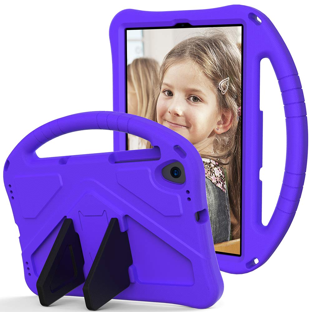 Tading Kids Case for Lenovo Smart Tab M8 for Boys Girls, Lenovo M8 Tablet Case with Handle Stand for Tab M8 4th TB-300FU 3rd TB8506F 2nd Gen TB-8505F TB-8505X - Purple