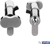 XFORT Chrome 35/35T Thumb Turn Euro Cylinder Lock 70mm 6 Pin with Keys view 8