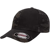 Flexfit Wooly Combed 6-Panel Structured Baseball Cap | Stretch Fitted | Wooly Combed, Mid-Profile Crown, Hard Buckram Front, Permacurv Visor, Bulk Packs Available