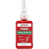 VG680 Retaining Compound, High Strength Bearing Mount Adhesive, Anaerobic Glue for Cylindrical Parts, Shafts, Gears, Pulleys &amp; Bushings, Gap Repair (Green Liquid), 1.69 fl oz