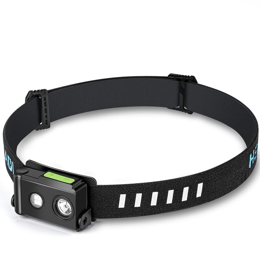 2PCS Sunblesa Gen 2 Rechargeable Head Torch - 365 Lumens Lightweight LED Headlamp with White/Red Lights, IP65 Waterproof for Camping Backpacking Hiking Running Fishing