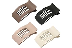 4 PCS Flat Hair Clips, French flat square hair clip, Powerful Anti Slip Flat Clips Suitable for Daily Use of Thick Hair on Wo