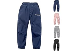 Kids Snow Pants Boys Girls Fleece Lined Waterproof Winter Warm Ski Pants Elastic Waist Thermal Activewear Snowpant Outfits