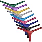 JAXFSTK Men's Minimal Coverage Bulge Thong Underwear See-through Mesh Mini Bikini Tangas