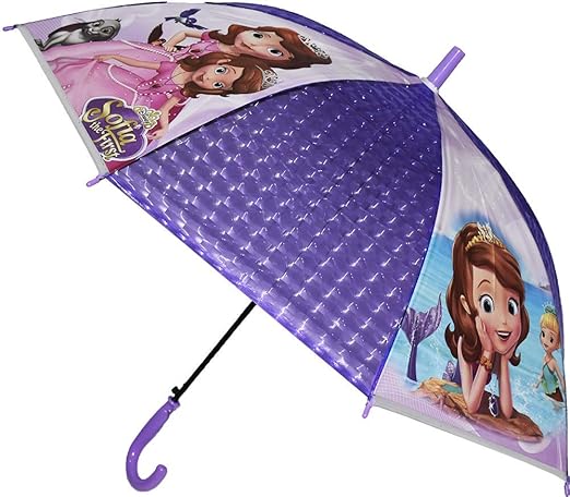 3D Sofia Princess Multicolour Umbrella with Whistle