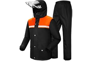 iCreek Rain Suit Waterproof Jacket and Trouser Suit Raincoat for Men and Women Outdoor All-Sport Breathable Anti-storm