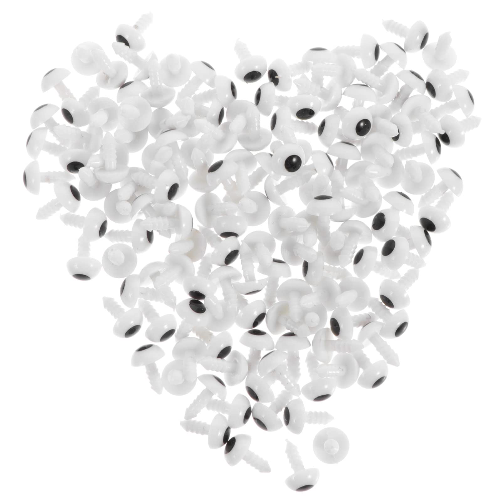 HOMSFOU 200Pcs Plastic Doll Eyes for Diy Crafts Rounded Corners Craft Eyes for Handmade Decorations and Early Childhood Education Projects