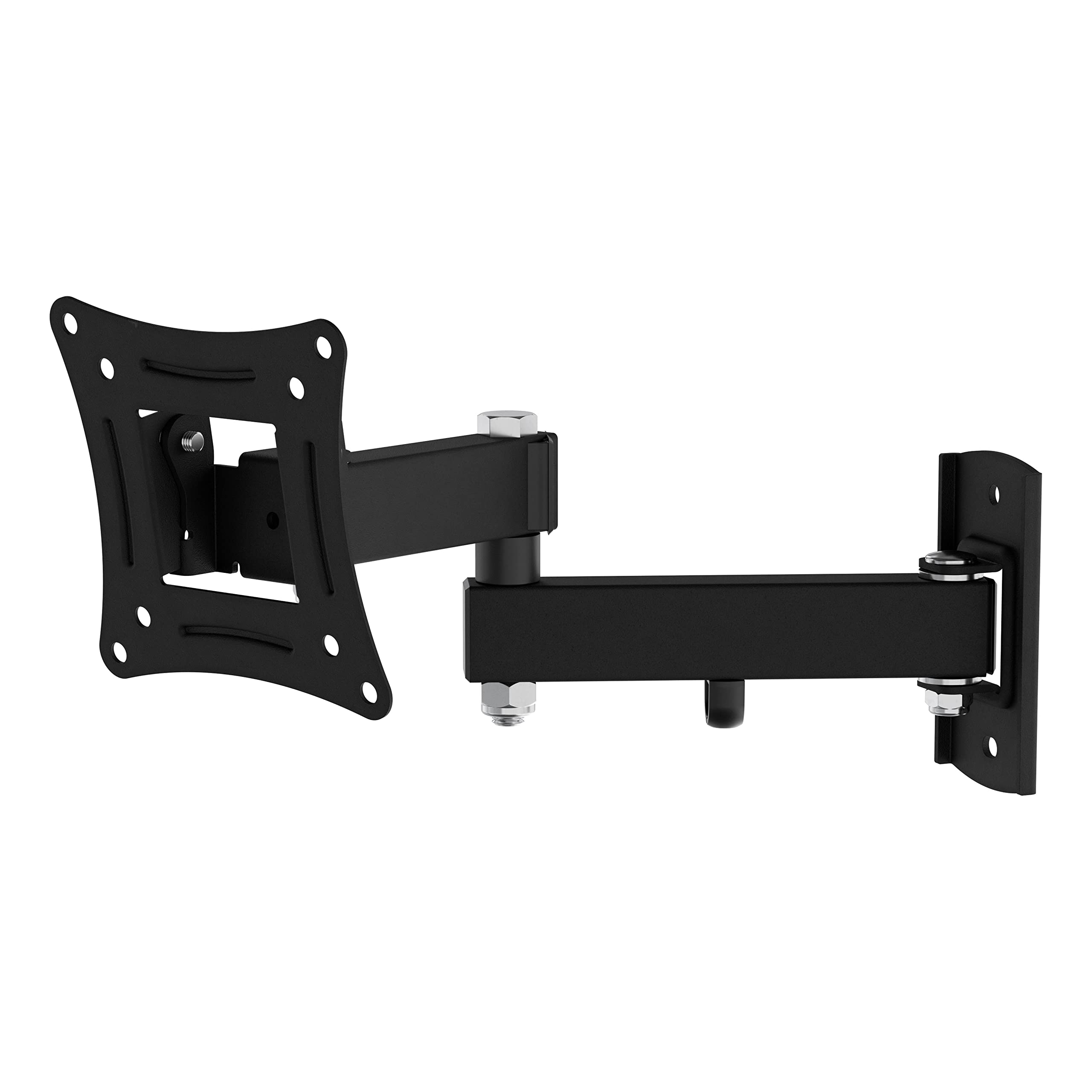 MAHARA Tilt and Turn TV Wall Bracket - Wall Mount for TVs Max 25 Inches - TV Brackets with VESA Wall Mount Compatibility 50x50mm – 100x100mm - TV Wall Brackets Support Max 15kg - Black TV Bracket