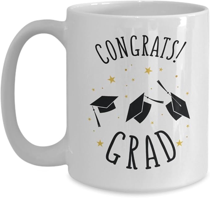 Graduation Cap Mug Congrats, Grad Graduated Coffee Mug