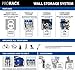 Proslat 60008 ProRack Heavy Duty Wall Mount Metal Storage Shelf with 8' Section, Charcoal Granite, 8-ft