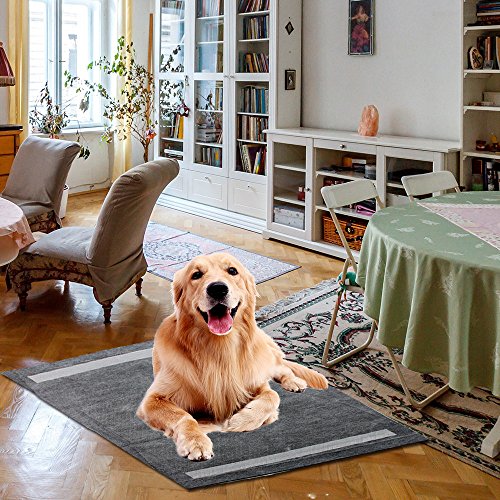 Thxpet Pet Puppy Pads Black Activated Carbon 22" by 23" Dog Pee Potty Training Pad 80Count