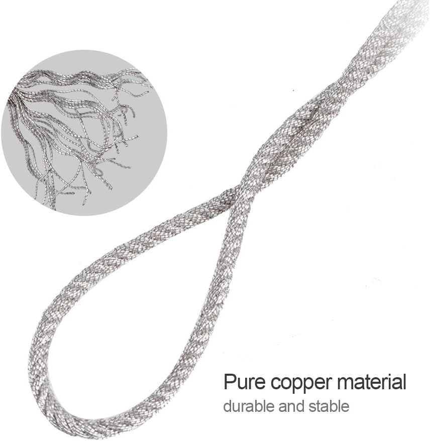 Zer one 32 Strands Silver Plated Speaker Wire Leads High Temperature Resistant Twisted Copper Subwoofer Wire Cable Repair(2M): Electronics