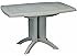 GROSFILLEX Table de jardin extensible - Résine - Taupe - VEGA pas cher