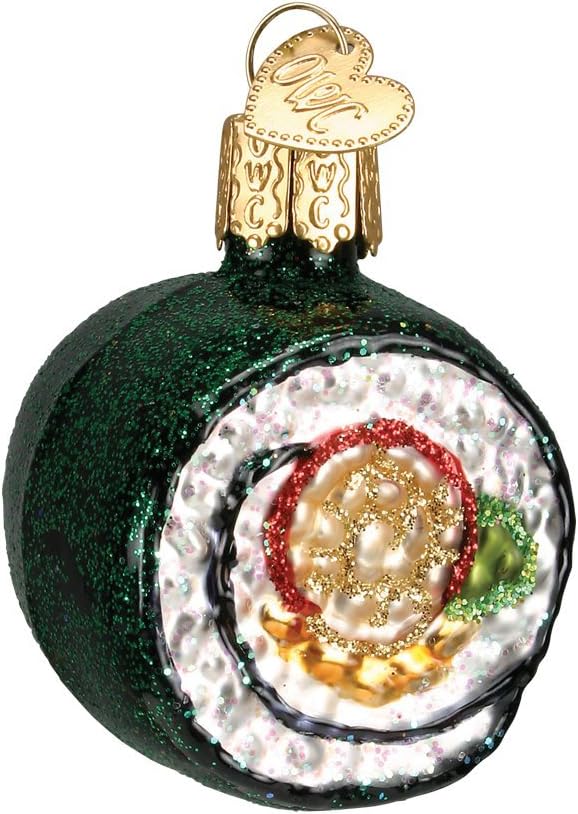 Ornaments - Old World Christmas Ornaments: Sushi Roll Glass Blown Ornaments for Christmas Tree (32110)