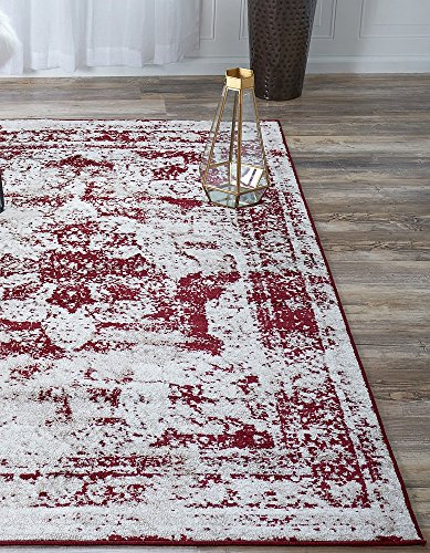 Unique Loom Sofia Collection Burgundy 4 x 6 Area Rug (4' x 6')