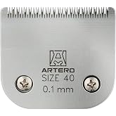 ARTERO #40 A5 Clipper Blade 0.004 in (0.1 mm) for Dog Clippers | Closest Cut in the Range, Show Poodle Feet and Face, Cryogenic Tempered Steel, Fits Andis, Oster, Moser, Heiniger
