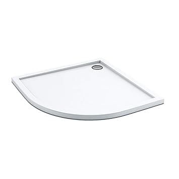 Duschwanne AQUABAD® Comfort Villa Superflat 80x80cm Superflach 4,5 cm Viertelkreis R55