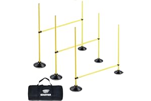 SEAOTTER Agility Hurdles 4FT Detachable Adjustable Sports Speed Training Hurdles with Rubber Base, Wickets Track and Field, Fitness Equipment for Plyometric, Soccer, Kids, Athletes, Physical Therapy