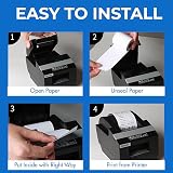 G4GADGET 20 Pack 80x80 Thermal Paper Till Rolls with Red Warning Strip view 3