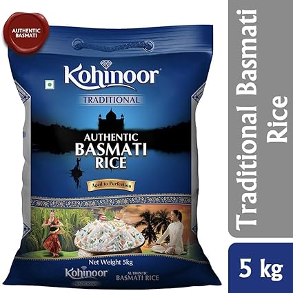 Kohinoor Traditional Authentic Aged Basmati Rice, 5 Kg