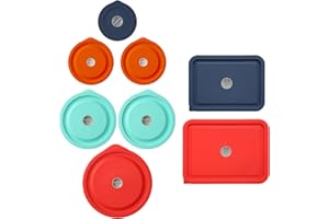 Replacement Lids for Pyrex 7202-PC 1Cup, 7200-PC 2Cup, 7201-PC 4Cup, 7402-PC 6/7Cup, 7210-PC 3Cup and 7211-PC 6Cup Rectangle,