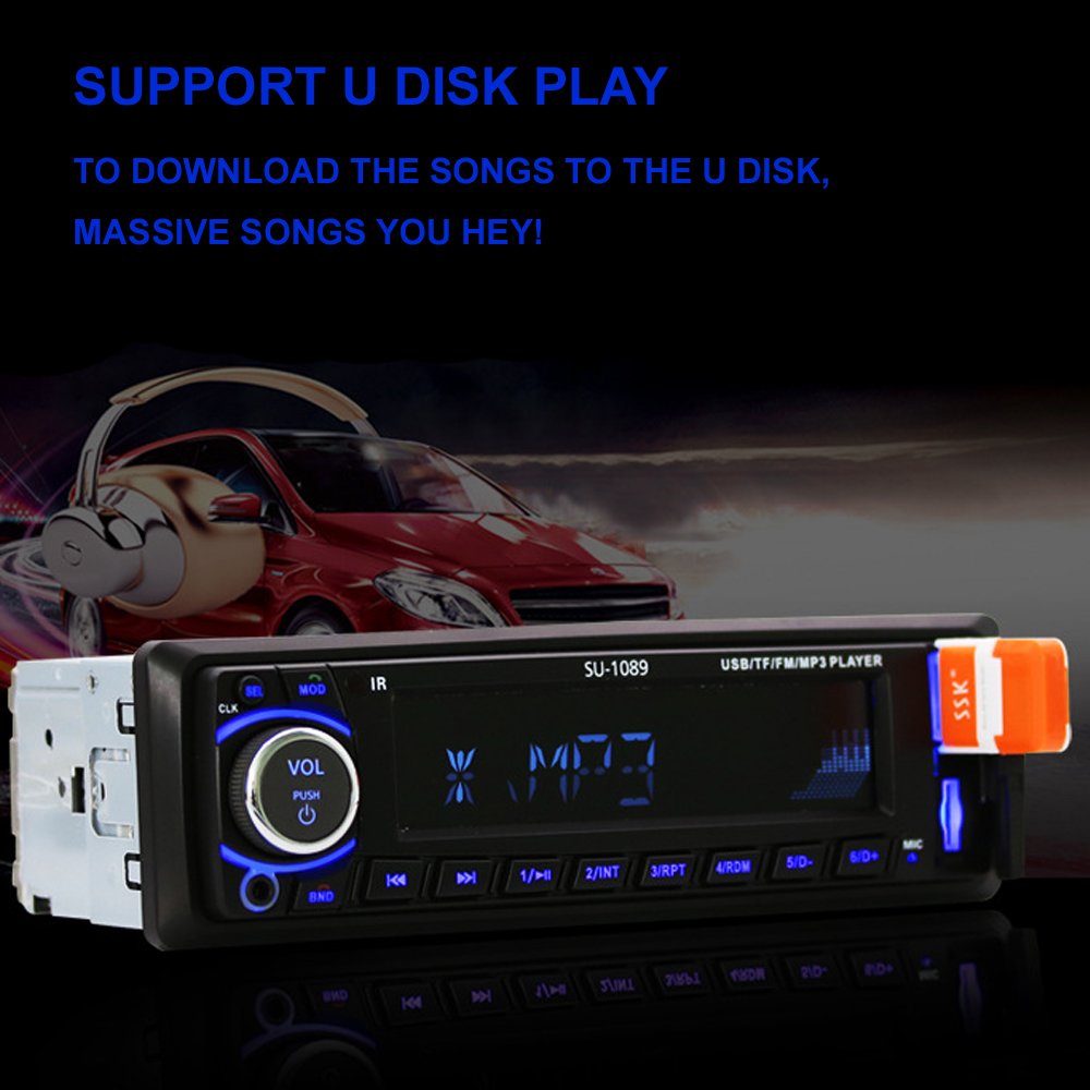50 Off Polarlander Bluetoothカーステレオfmラジオプレーヤーmp3オーディオusb Sd Aux自動electronics Autoradio 1 Din B01hodjzec 超人気の Bethlehemfairtrade Org