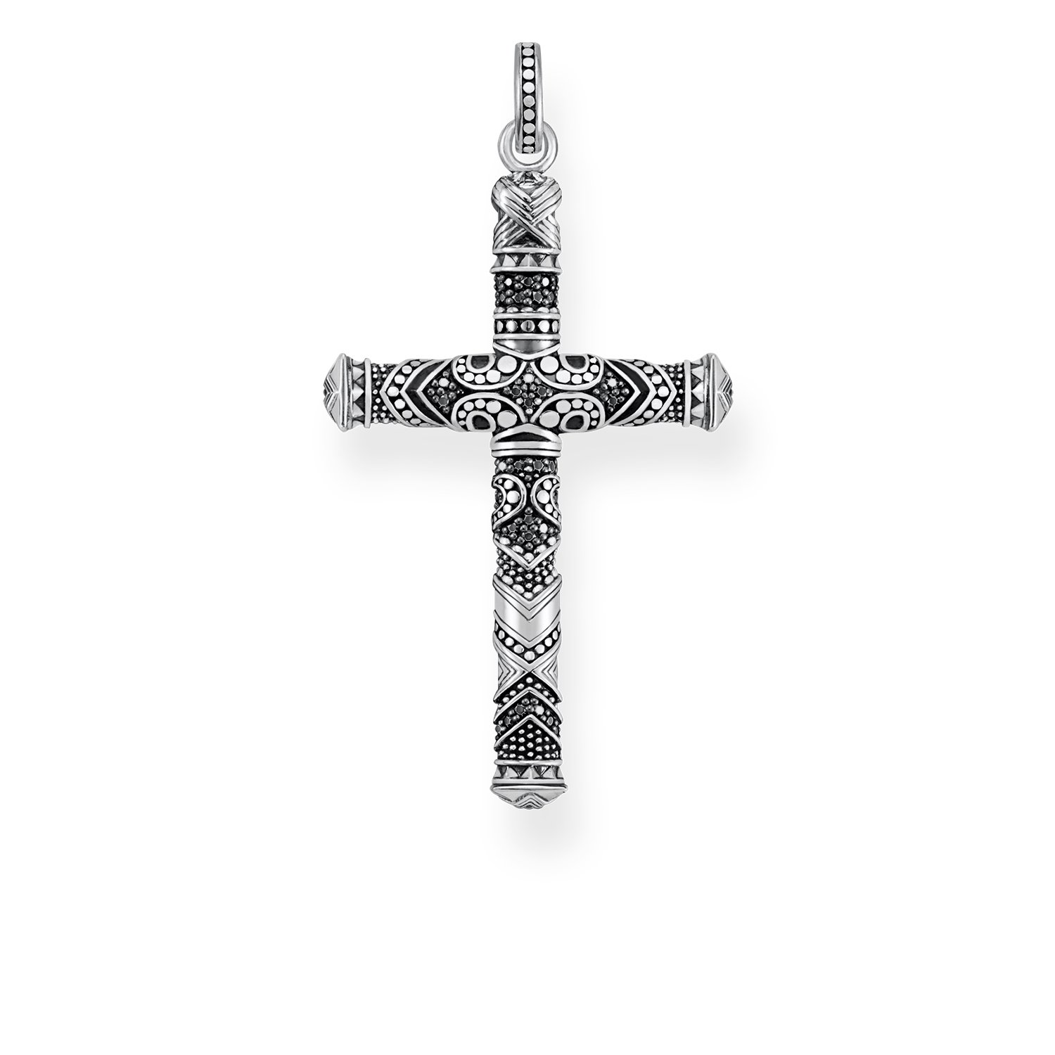 THOMAS SABO pendant Maori Cross Small 925 Sterling Silver, Blackened