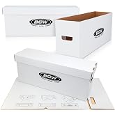 BCW Long Comic Storage Box - 1 ct | Holds 250&ndash;300 Current &amp; Silver Age Comics | Sturdy 200 lb. for Cardboard Comic Book | Stackable Comic Storage Box for Collectors