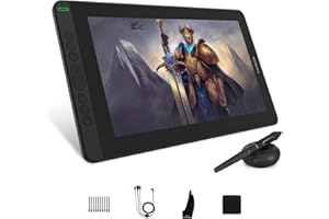 HUION KAMVAS 13 Drawing Tablet with Screen, 13.3-inch Art Tablet with Battery-Free Stylus Tilt, Full-Laminated Graphic Monitor for Drawing, Design, Photo Editing, Work with Mac, PC & Mobile, Black
