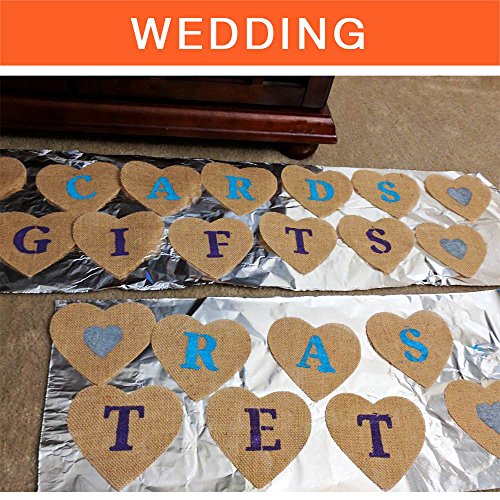 ThxToms 15 Pcs Burlap Banner, DIY Wall Decor for Birthday/Graduation/Wedding/Baby Party (14.6ft) - Thumbnail 4