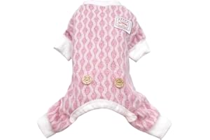 KYEESE Dog Pajamas Cotton Dogs Pjs Onesie 4 Legs Jumpsuit Dog Hair Shedding Cover Large (Pack of 1)