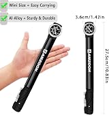 AMZOON Mini Bike Pump with Gauge, 27.5 cm, Presta/Schrader, 120 PSI view 5
