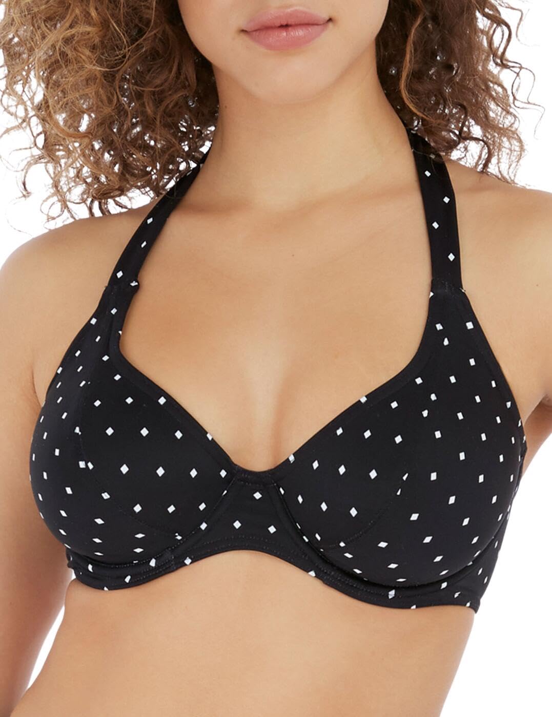Freya Women’s Jewel Cove Underwire Halter Bikini Top Black