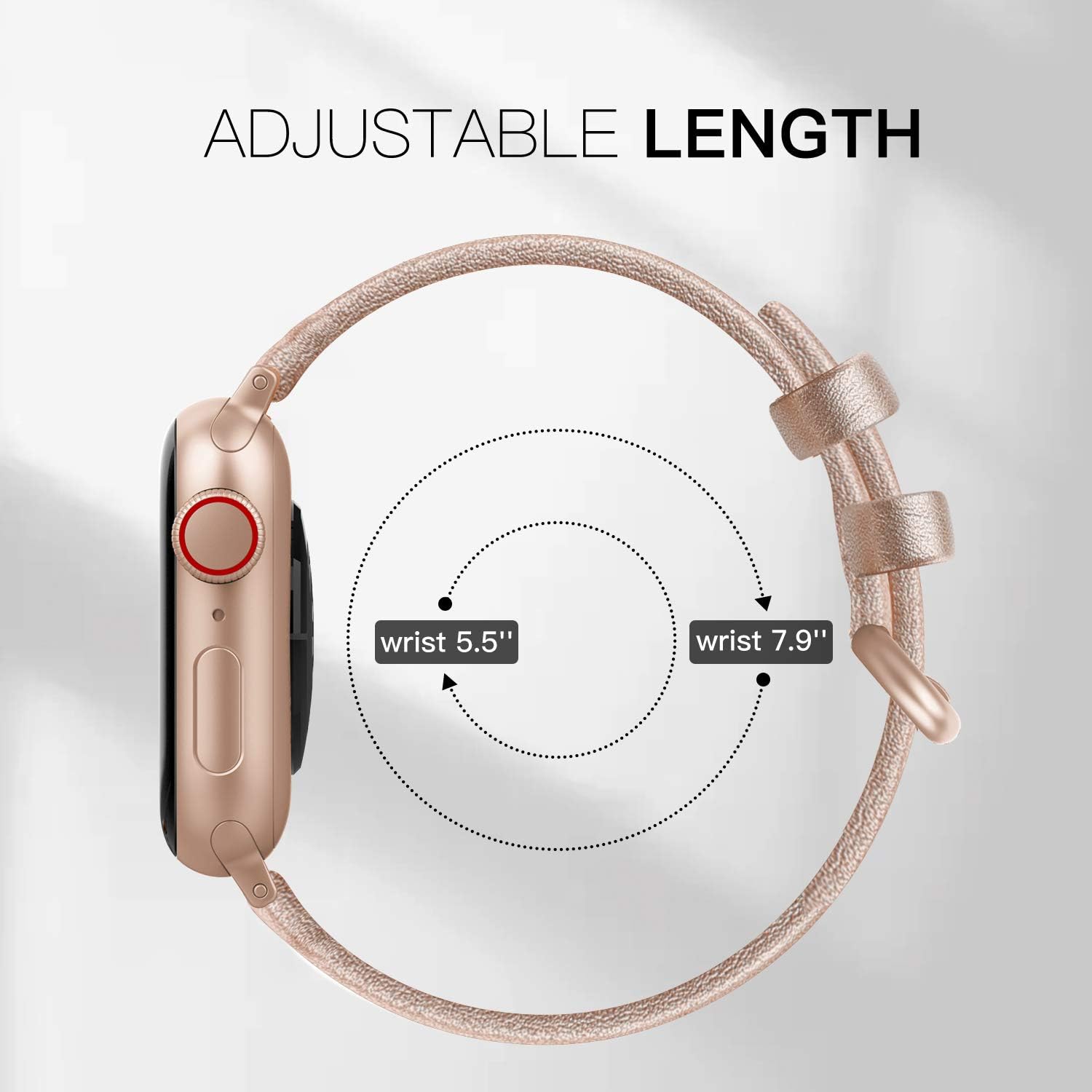 PARMPH Leather Band Compatible for iWatch 38mm 40mm 41mm 42mm(Series 10) - Image 5