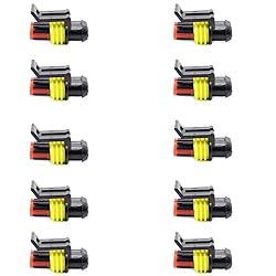 ZYTC 10 Kits 2 Pin Way Waterproof Electrical