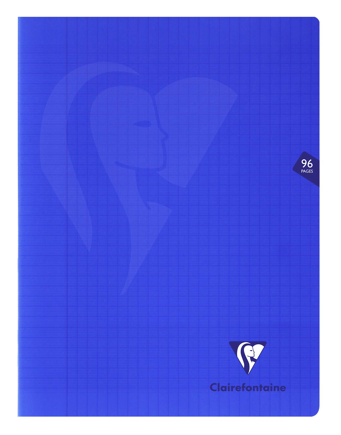 Clairefontaine 322361C - One Pack of 10 Mimesys Stapled Notebooks Marine Blue - Size: 24x32 cm - 96 Seyes Ruled Pages - White Paper 90 g - Polypro Cover