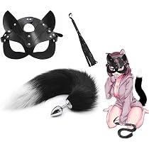 Amazon.com: Fox Mask Plush Tail Anal Plug Metal Anus Bead Butt ...