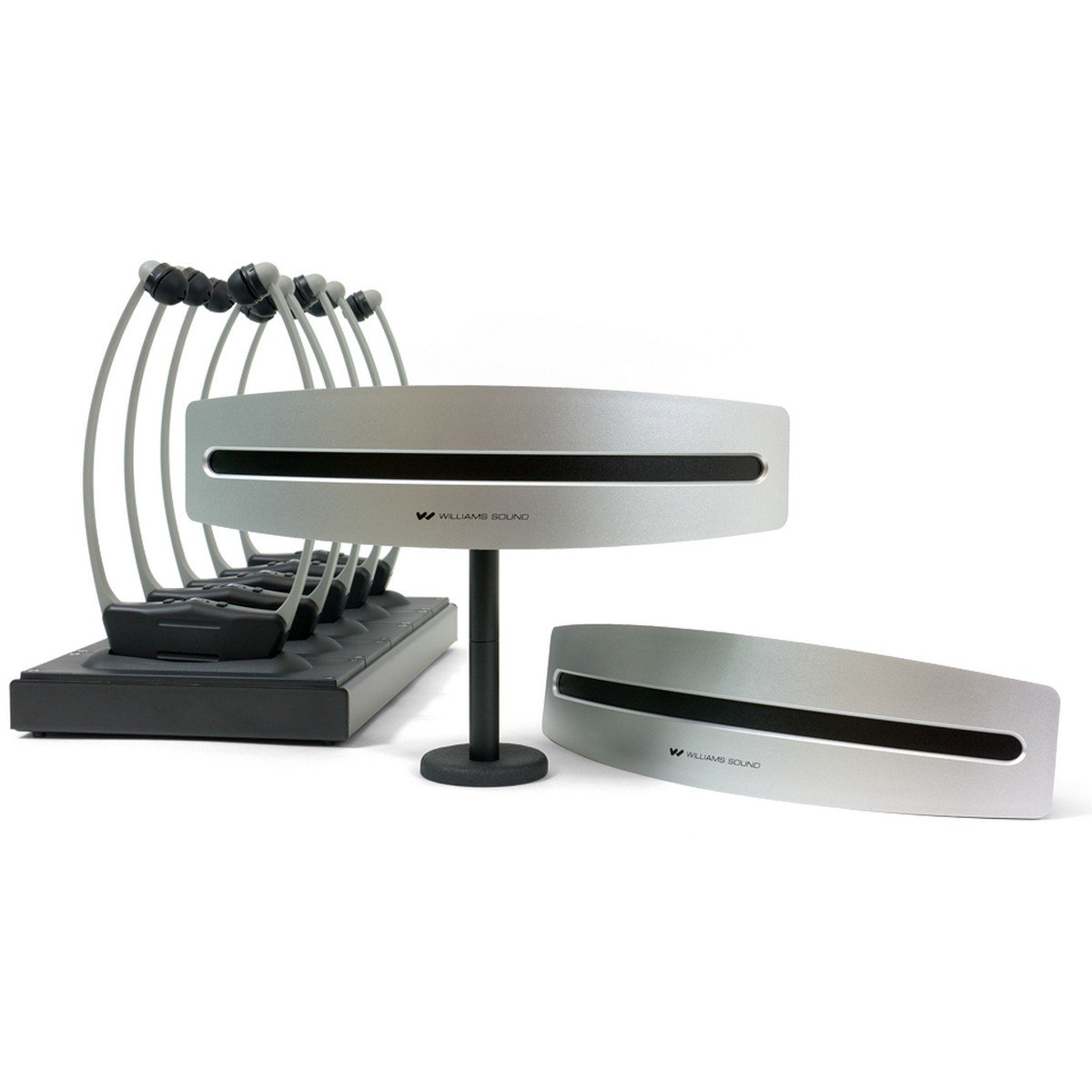 Williams Sound WIR SYS 7518 PRO Mid-Range Infrared System, Front cover can be painted to match décor, Robust digital communication bus between master and slave unit reduces interference