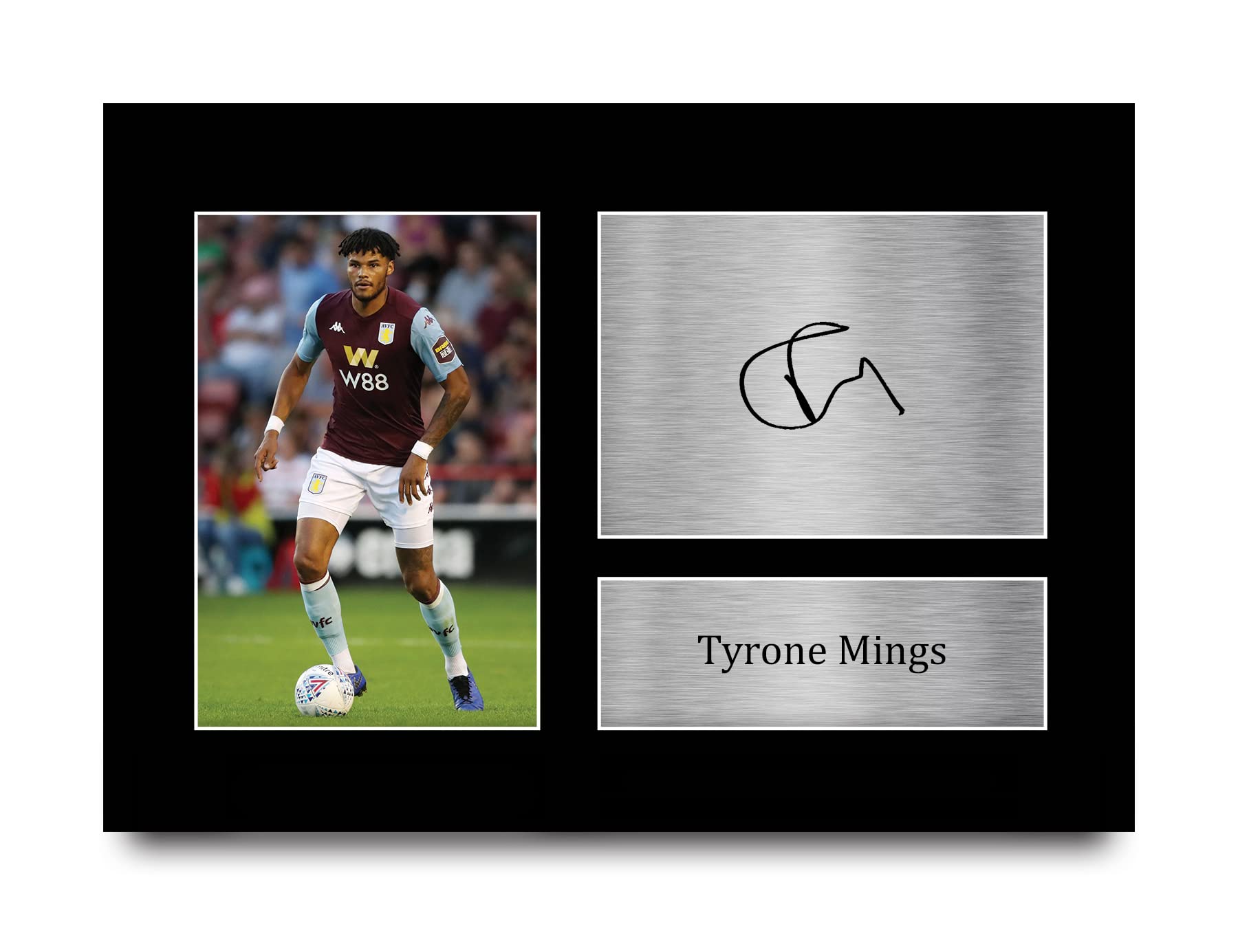 HWC Trading A4 Tyrone Mings Aston Villa Gifts Printed Signed Autograph Picture for Football Fans and Supporters