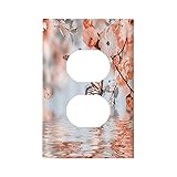Decorative Outlet Covers Orange Pink Ombre Floral