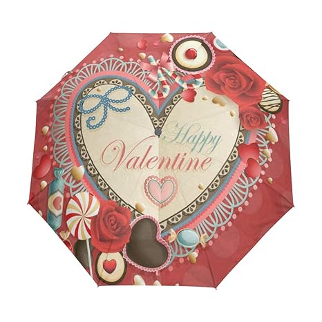  Oulian Umbrella Happy Valentines Day Floral
