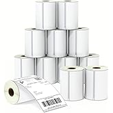 BETCKEY - Compatible DYMO 1744907 4x6 Shipping Labels, Perforated, Compatible with DYMO Labelwriter 4XL Rollo & Zebra, NOT Fit 5XL [12 Rolls/2640 Labels]