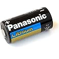 Panasonic CR123A Lithium battery 3V Photo Lithium Battery, 0.67" Diameter x 1.36" H (17.0 mm x 34.5 mm), black/Gold/Blue