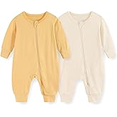 JELYLOVE Unisex Rayon Made from Bamboo Zipper Baby Boy Girl Rompers 2 Pcak Long Sleeve Infants Jumpsuits New Born Clothes